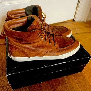 Polo Ralph Lauren Brown Leather Sneaker Size 13